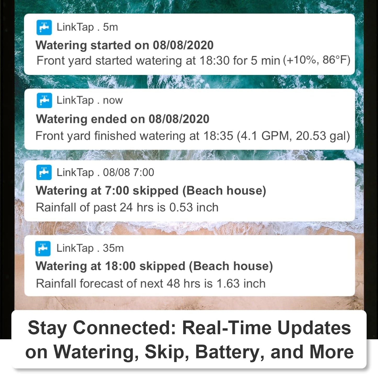 LinkTap G2S Draadloze Besproeiingscomputer – Gateway Vereist - App Gestuurde Besproeiingstimer, Weerbewust, Eenvoudig te Installeren, Manueel Aan/Uit & Digitale Lockout, 2 Jaar Batterijduur, IP66