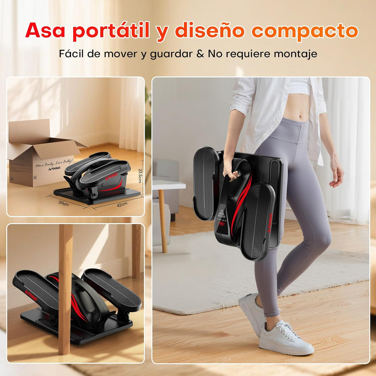Undertable Elliptical Trainer for Home, 2-in-1 Electric Elliptical Trainer with 15 Speeds and 3 Automatic Modes, Pedal Trainer for Seniors with Remote Control, Silent and Portable Leg Trainer - QUORE