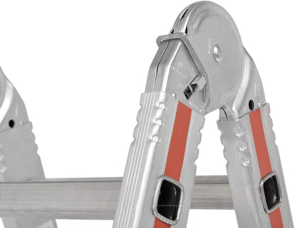 Hymer 414312 Multifunctionele ladder met werkplatform 4143 (4x3 sporten, holm 60 mm, aluminium ladder, vouwladder, ladder 3,47 m)