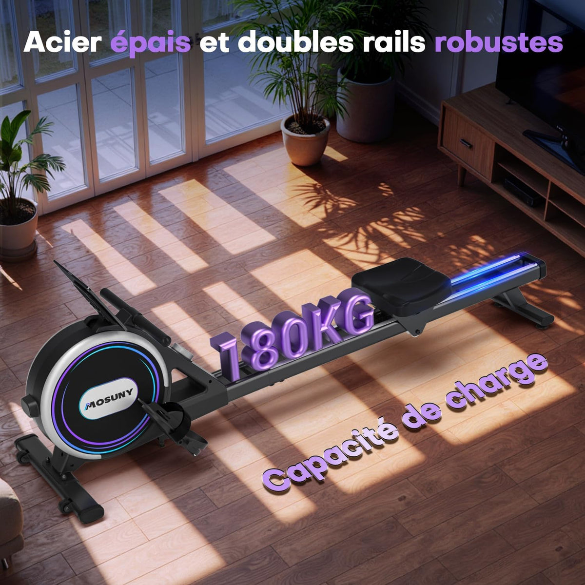 Rowing machine for strength training in the apartment - QUORE