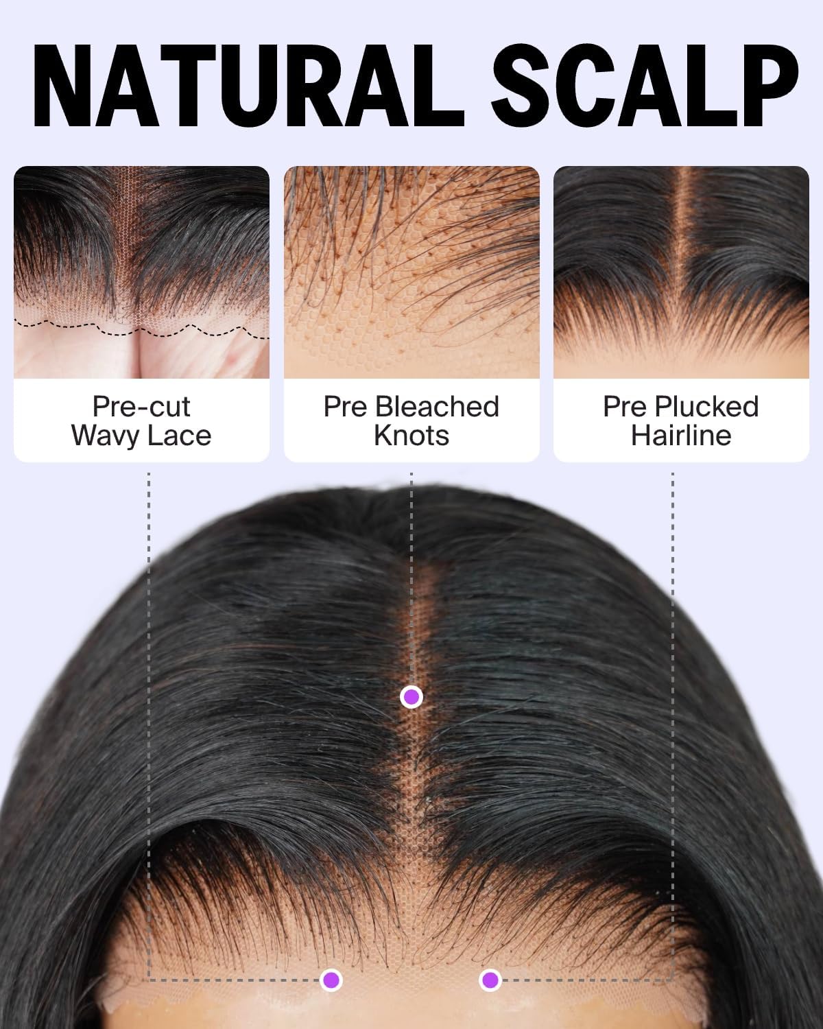 MEGALOOK 5×6 Pre Cut Lace Frontal Wig Ready to Go Glueless Wigs Human Hair for Black Women 12A Salon-Quality Loose Body Wave Human Hair Closure Wig 220% Density Pre Plucked Bleached Tiny Knots 18 Inch
