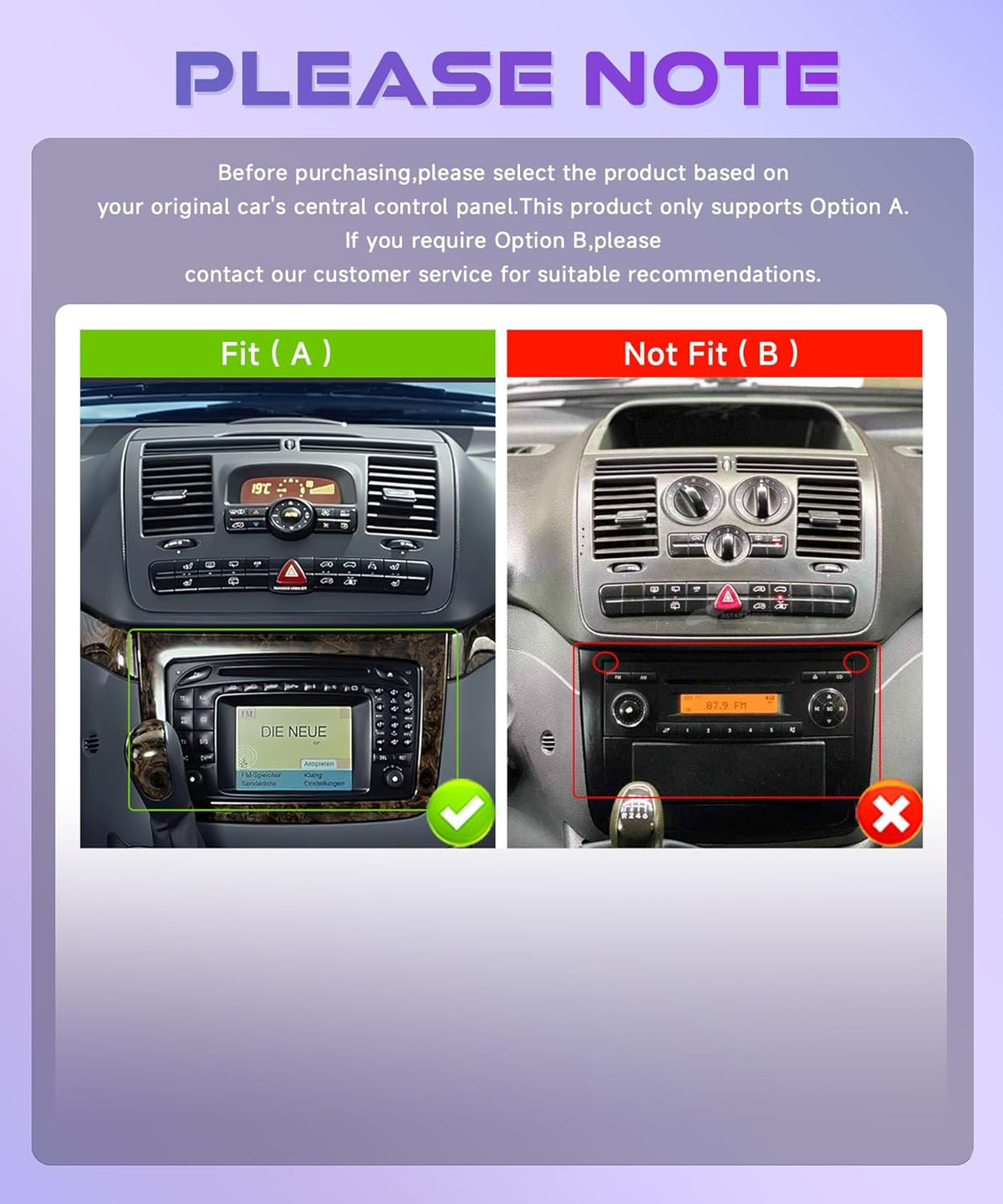 4G+64G Android autoradio voor Mercedes Benz Viano 2004-2011/Vito 2010-2015 Draadloze CarPlay Android Auto 10 inch Incell touchscreen Radio GPS-navigatie WiFi Bluetooth FM/RDS-radio EQ/USB/SWC Achterui
