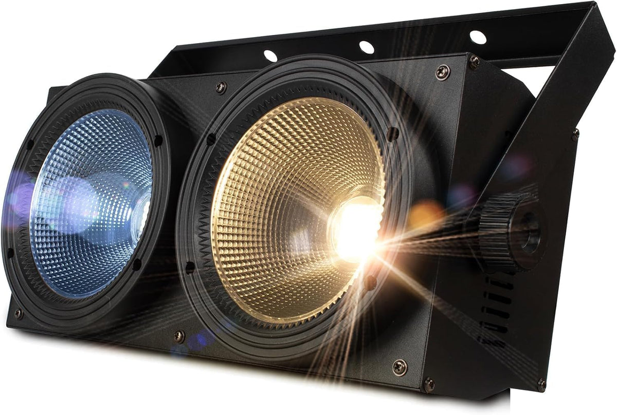 SHEHDS LED COB 2eyes 2x100W Warm Wit Blind Verlichting DMX podiumverlichting effect DMX-controller club show nacht DJ disco SHEHDS podiumverlichting