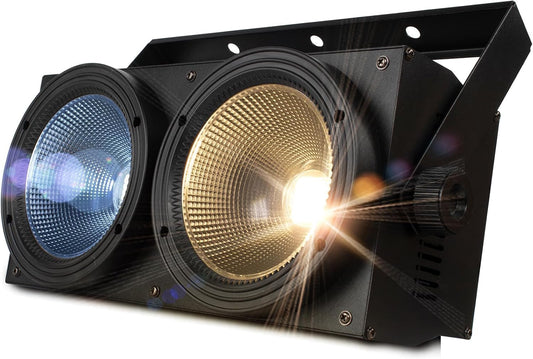 SHEHDS LED COB 2eyes 2x100W Warm Wit Blind Verlichting DMX podiumverlichting effect DMX-controller club show nacht DJ disco SHEHDS podiumverlichting