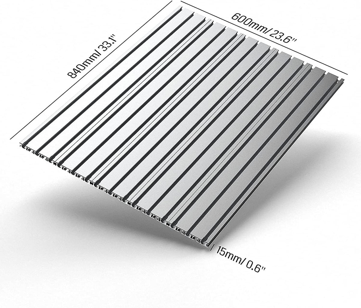 Genmitsu T-sleuftafel 6060 verlengingsaluminium spoilboard voor CNC-routermachine PROVerXL 4030 XY-as uitbreidingsset, 840 x 600 x 15 mm (33,1 x 23,6 x 0,6 inch)