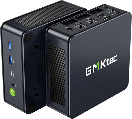 GMKtec M6 Ultra Gaming Barebone Mini-PC Ryzen 5 7640HS (aufgerüstet auf 6600H/6800U), KEIN RAM, KEINE SSD, Dual-NIC-LAN 2,5 GbE Mini-Computer, dreifaches 4K-Display, WiFi 6, USB4, BT 5.2, DP