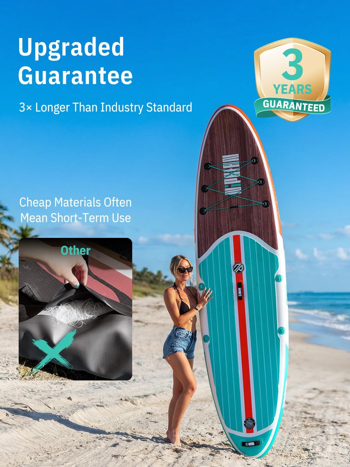 Niphean Stand up paddleboard voor volwassenen met SUP-accessoires, 320 cm duurzaam, opblaasbaar peddelboards voor volwassenen van alle niveaus, supboard, stand-up paddleboard met zitting, peddelboard