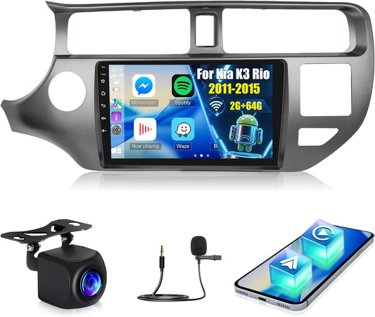 [2+64G] Android 13 Car Radio for Kia K3 Rio 2011-2015 with Wireless Carplay and Android Car - QUORE