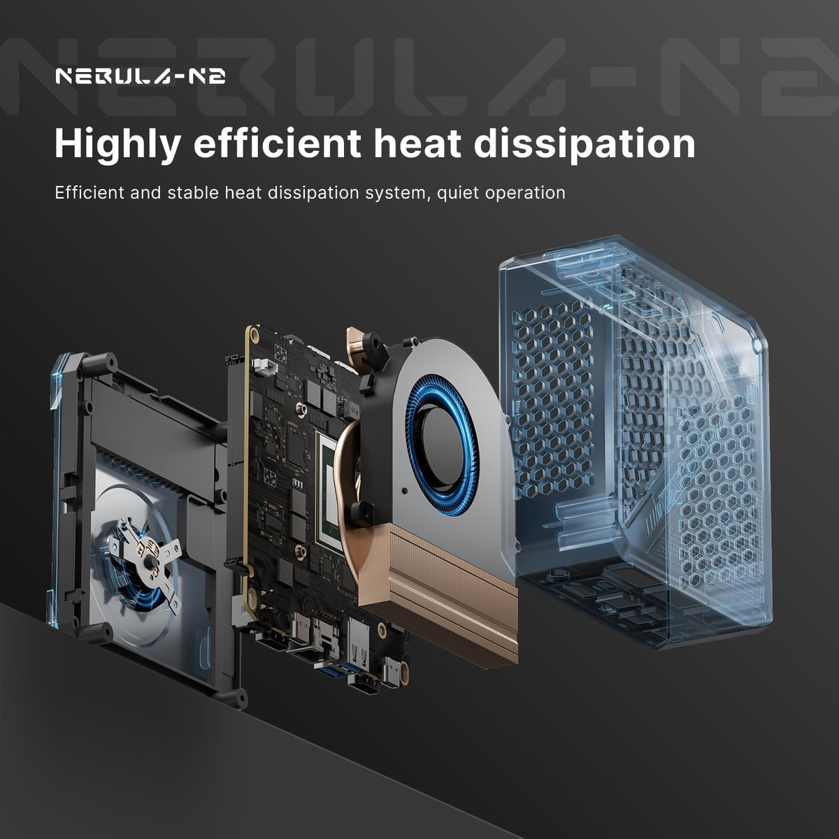 N2 Pro Mini-PC Ryzen 7 6800H (8C/16T, 4,7 GHz), gaming-desktop, 32 GB DDR5,1TB SSD, Pre-OS11 Pro/WiFi 6E/BT5.2/2,5GLAN/4K UHD/Quad Monitor/Thuis/Kantoor