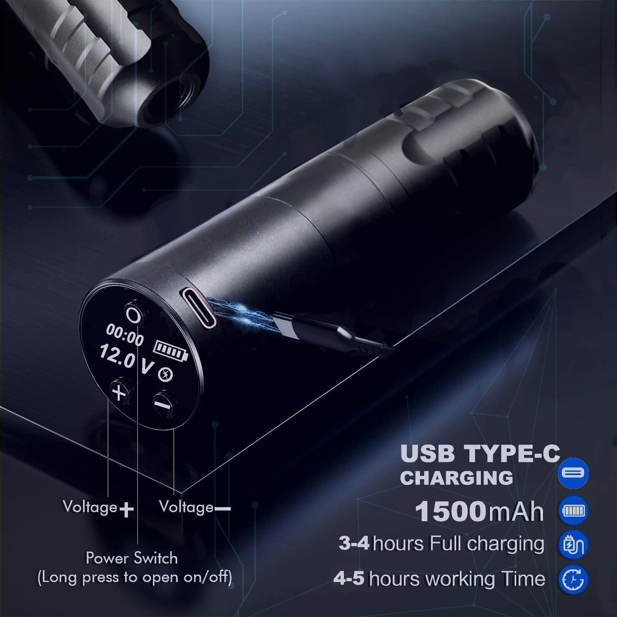 WARRIOR® Tattoo-pen startertattoo-exclusief voor beginners