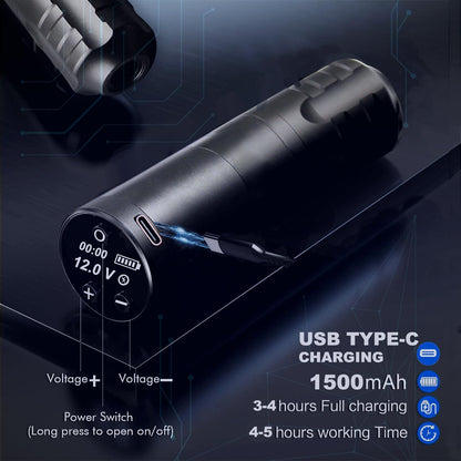 WARRIOR® Tattoo-pen startertattoo-exclusief voor beginners