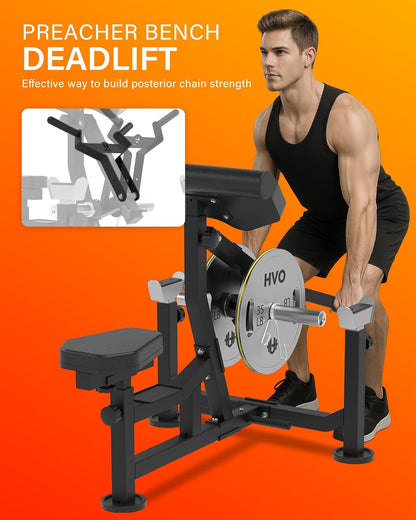 HVO Curlbank Biceps Machine Training Device: 3-in-1 Biceps Curl Bench Biceps Machine for Home Preacher Curl Bench Arm Trainer Machine up to 300kg Black - QUORE