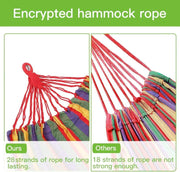 Hangmat met Standaard - Tuinhangmat -  250 kg Capaciteit - Robuuste stof - Zware - Heavu-duty Stalen Standaard - Draagtas Inbegrepen - voor Buiten - Balkon - Terras - Tuin - 275x100cm - Blauw en Groen