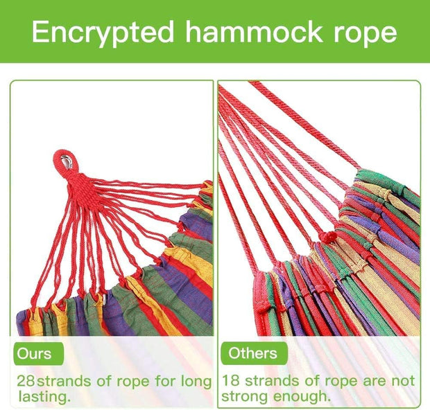 Hangmat met Standaard - Tuinhangmat -  250 kg Capaciteit - Robuuste stof - Zware - Heavu-duty Stalen Standaard - Draagtas Inbegrepen - voor Buiten - Balkon - Terras - Tuin - 275x100cm - Blauw en Groen
