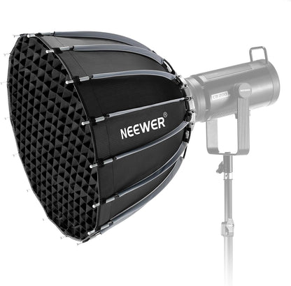 Parabolische Softbox-set – Softbox – Studiosoftbox – Fotosoftbox – Videosoftbox – 55 x 37 cm – Bowens Aansluiting – Snelontgrendeling & Dubbele Diffusers