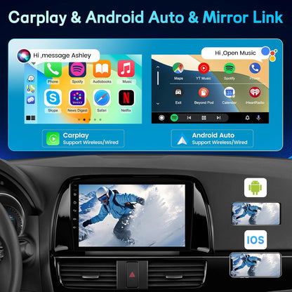 Android Autoradio – Multimedia Systeem – Auto Radio – Navigatiesysteem – Infotainment – 9 Inch Touchscreen – Draadloze CarPlay & Android Auto