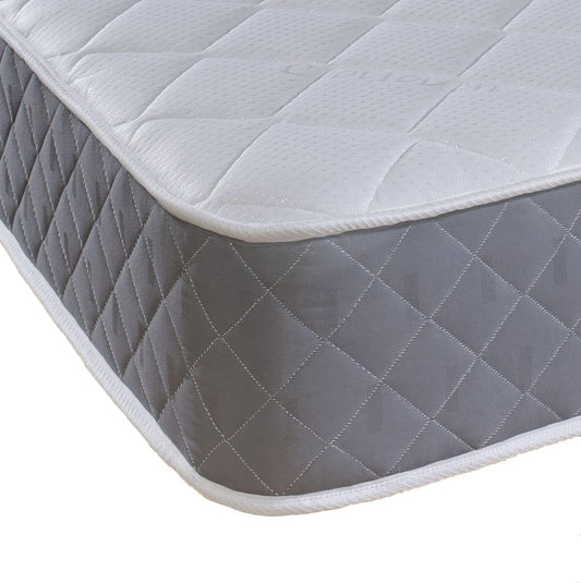 Extreme Comfort Cooltouch Plus Diamond Essentials Schuimvrije Pinna-Coil Bonnell Binnenveer Maximale Waarde Matras Pluche Feel, Grijs, 18 cm Diep, 4ft6 Dubbel