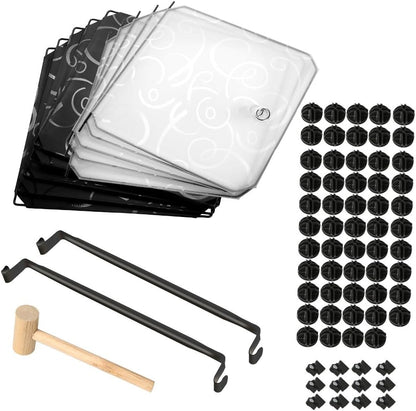 Mondeer Draagbare kledingkast, opbergrek, modulaire opbergkubus van kunststof van stabiel metaal, eenvoudige montage voor kleding, accessoires, speelgoed (zwart, 20 kubussen)