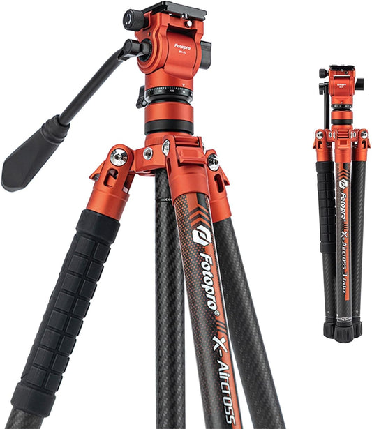 Professioneel Reisstatief Van Koolstofvezel – Camerastatief – Videostatief – Fotostatief – Tripod – Vloeiende Statiefkop – Ultralicht 1,07 kg En Tot 10 kg Draagvermogen