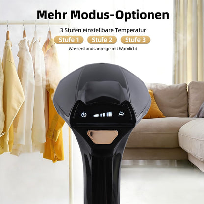 Handstomer – Kledingstomer – Stoomstrijkijzer – Stoomapparaat – Stoomborstel – Zwart – Snelle Opwarming Binnen 20 Seconden – Tot 35 G/Min Stoomafgifte