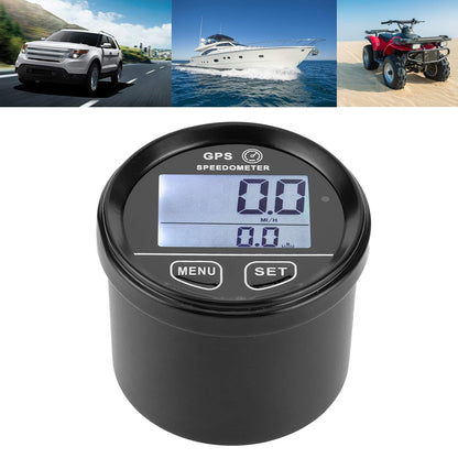 LCD digitale meter, duurzame gps-snelheidsmeter, voor scheepsboot ATV UTV motorfiets automobiel, vrachtwagen 2.36In standaard dashboardgat