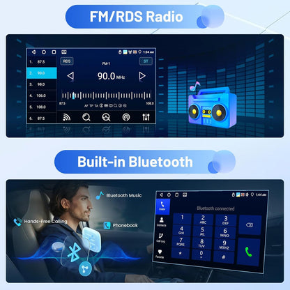 Autoradio – Multimedia Systeem – Navigatie Radio – Auto Stereo – Inbouw Radio – 9 Inch Touchscreen – Wireless CarPlay & Android Auto