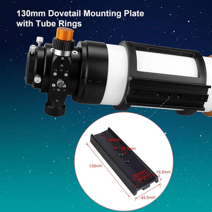 Svbony SV48P Telescoop Refractor OTA, 90mm F5,5 Telescopen voor Volwassenen, FMC Achromatische Lens, Dubbele Snelheidsfocuser, 360° Rotator, voor Visuele Observatie van Maanplaneten Astrofotografie