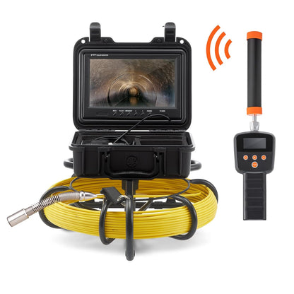 VEVOR Inspectiecamera, 9 inch, 50 m, buiscamera, 720p, kanaalcamera, 512 Hz, endoscoopcamera, 12 V, 4500 mAh lithiumbatterij, 6 uur, buisinspectiecamera, IP68, voor rioleringen, rioleringen,