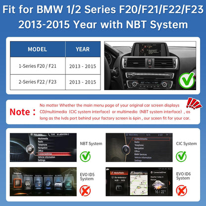 CarPlay Radio – Autoradio – Multimediasysteem – Touchscreen – Inbouwscherm – 12,3 Inch Scherm – Draadloze CarPlay & Android Auto – Smalle Rand