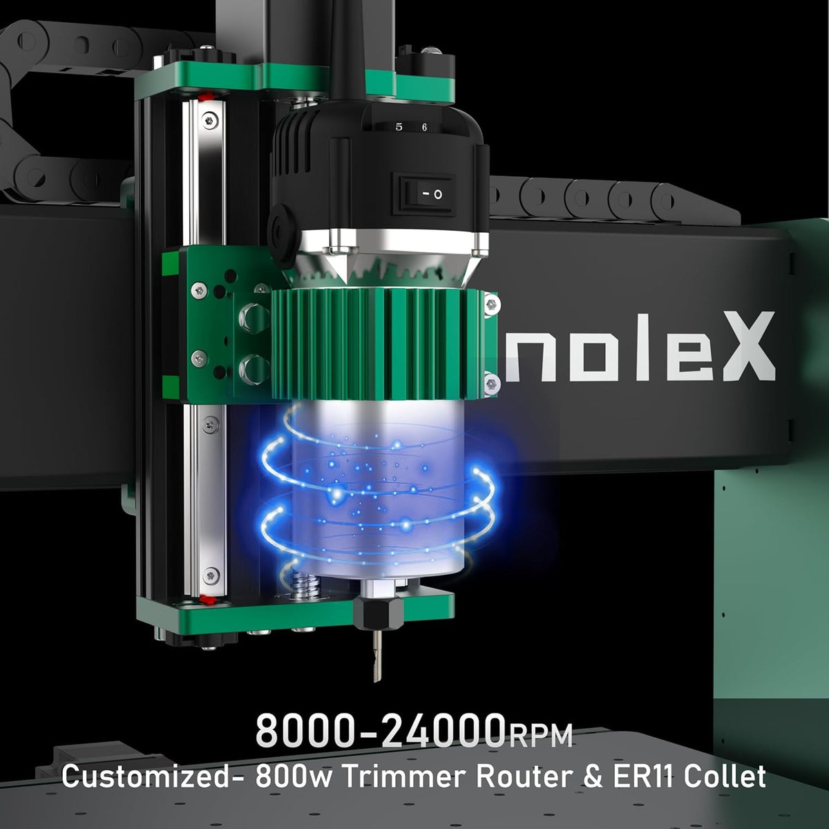 CNC routermachine 4030-Evo Ultra 2, XYZ-as van metaal, dubbele lineaire geleidingen van staal en kogelschroeven met 800 W trimmer voor metaal, aluminium, messing, hout, acryl, PCB