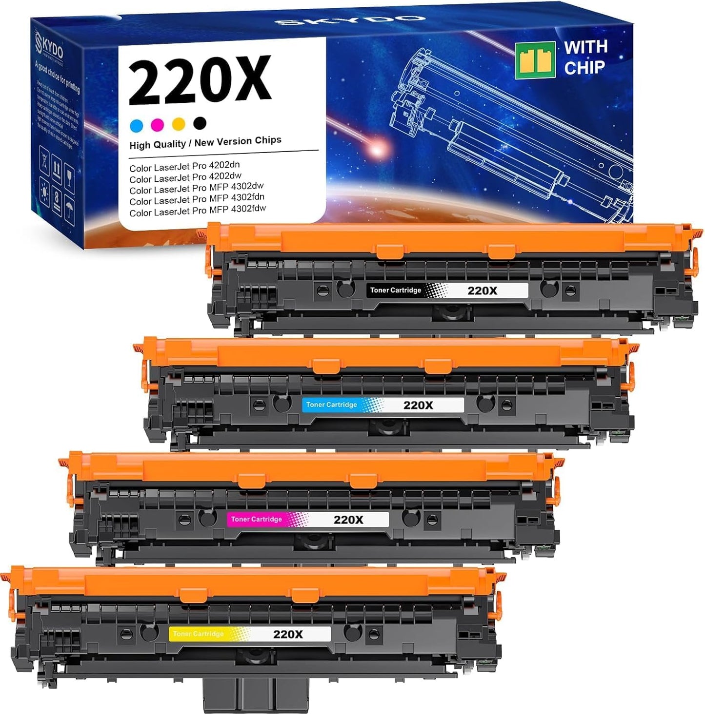Compatibele Tonerset 220X – Toner Cartridge – Vervanging Toner – Toner Voor Printer – Laserjet Toner – Hoge Capaciteit 7500 Pagina’s – Levende Kleurkwaliteit