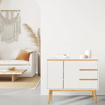 Dressoir TAROLO I MDF-plaat, UV-gecoat Wit