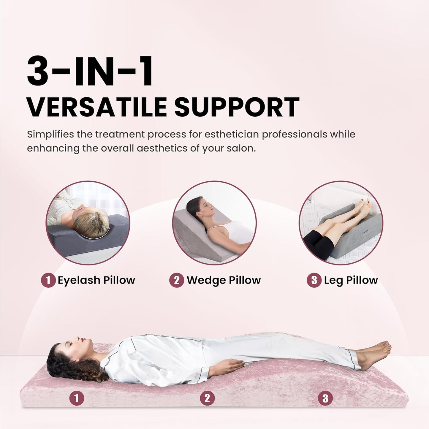 Lash Bed Topper van Hoogwaardige Dichtheidsschuim – Ergonomisch Wimperkussen voor Massagetafel, Comfortabel Foam Matras voor Schoonheidssalon