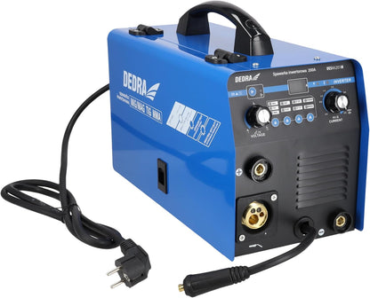 Inverter-lasmachine, 200 A, IGBT MIG/MAG, met TIG-functie, TIG-methode, Hot Start-functie, anti-stick-systeem, ARC FORCE-systeem, lcd-display
