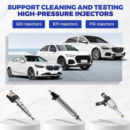 Mr Cartool Ultrasone Inspuitmondreiniger en Tester met 6 Cilinders voor GDI EFI FSI Inspuitmond Auto Brandstof Inspuitmondreiniger Tester voor Voertuigen Motorfiets Brandstof Reinigingsgereedschap