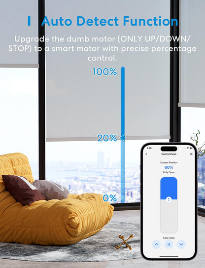 Meross Matte wifi-rolluikschakelaar, compatibel met Apple HomeKit Siri, Alexa, Google Assistant en SmartThings, WiFi Smart rolluiken (neutrale draad vereist), 4 stuks