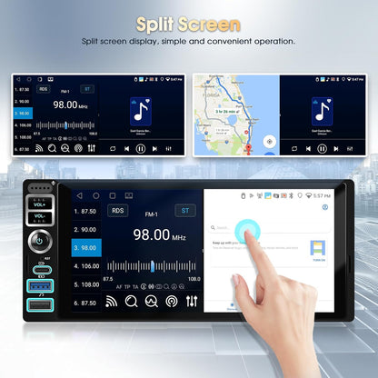 4 + 64G autoradio, 1 Din A-pple, Carplay Android autoradio, dubbele DIN-stereo-radio, 6,9 inch met IPS-touchscreen, Android 15 autoradio met Bluetooth 5.0/GPS/WiFi/FM/RDS