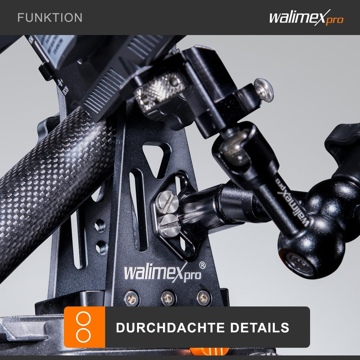Walimex Pro Carbon camera Jib Traveller 7.2 zwart