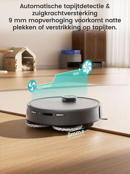 Robotstofzuiger – Robotstofzuiger met Dweilfunctie – Automatische Stofzuiger – Slimme Zuiger – Robot Veegrobot – 20.000 Pa Zuigkracht – LiDAR Navigatie met Intelligente Spraakbediening