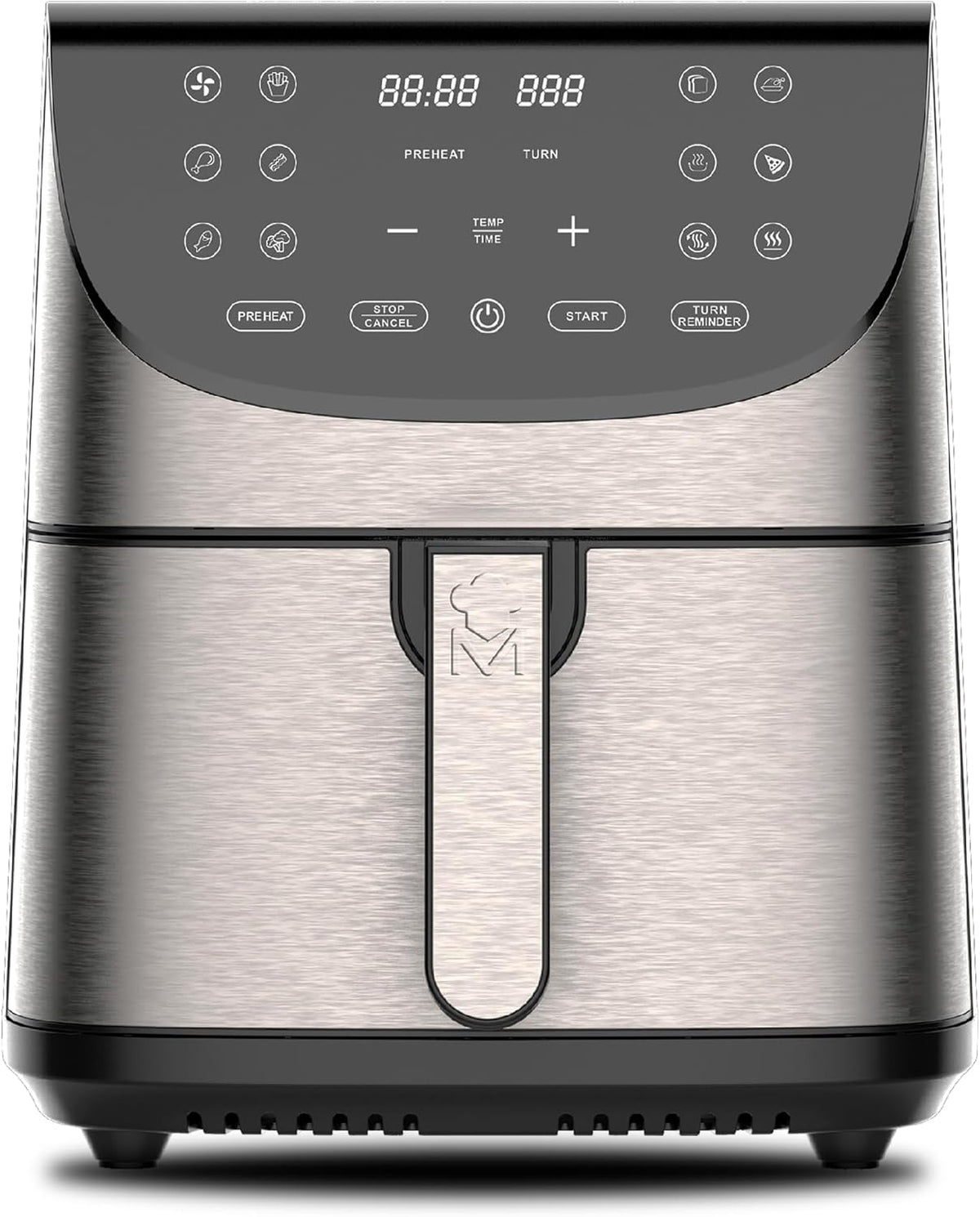 MasterPro Rocket 700 Heteluchtfriteuse, inhoud 7 liter en vermogen van 1700 W, led-touchscreen en mand met antiaanbaklaag, instelbare temperatuur 80-200 °C