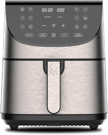 MasterPro Rocket 700 Heteluchtfriteuse, inhoud 7 liter en vermogen van 1700 W, led-touchscreen en mand met antiaanbaklaag, instelbare temperatuur 80-200 °C
