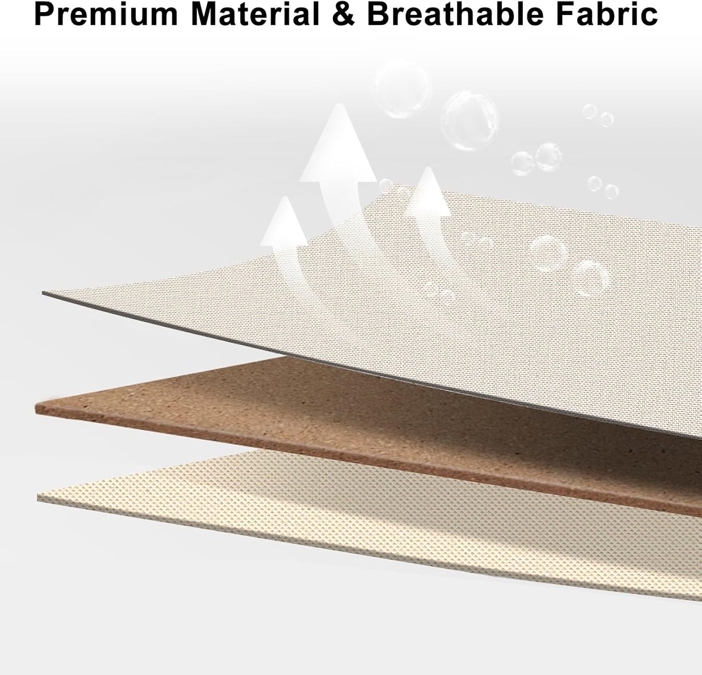 Ladekast – Dressoir – Opbergkast – Kledingkast – Kastje – 8 Stoffen Lades – Metalen Frame – 2-Laags Houten Bovenblad – Beige