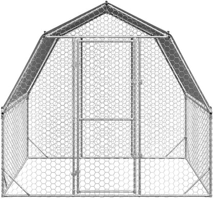 vidaXL Chicken coop with roof 2.5x2.0x2.25m galvanized steel, walk-in chicken coop, walk-in chicken coop, walk-in chicken coop, metal chicken coop - QUORE