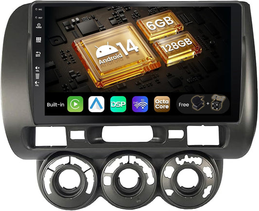 SXAUTO - 6G + 128G - Android 14 IPS autoradio voor Golf 7 (2013-2018) - ingebouwde Carplay/Android Auto/DSP - LED-camera + MIC - DAB stuurbediening Fast Boot 360-CAM WiFi - 2 Din 10.1 inch