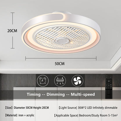 ASJK Stille Plafondventilator 72W 7200 lm met Verlichting, Plafondventilator Plafondlamp met Afstandsbediening 6 Windsnelheden, 3 Kleurtemperaturen, 6 Omkeerbare Snelheden. Wit
