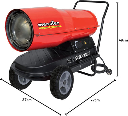 Heteluchtkanon – Dieselkanon – Dieselverwarmer – Heater – Dieselkachel – 30 kW Vermogen – 19 Liter Tank