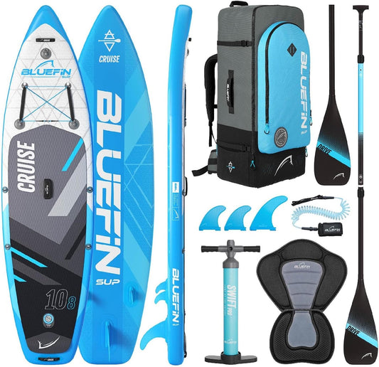 Bluefin SUP Cruise 10'8 Opblaasbaar Paddleboard voor volwassenen Makkelijk en Veilig Mee Te Nemen