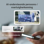 Beveiligingscamera Buiten - WiFi-bewakingscamera - Camerabewaking - Ddraadloos - Batterijen - Automatische Tracking - AI-Detectie - Personen - Voertuigen - AOV-Modus - Kleurennachtzicht - Tweerichtingsaudio - WiFi 6 - Wit