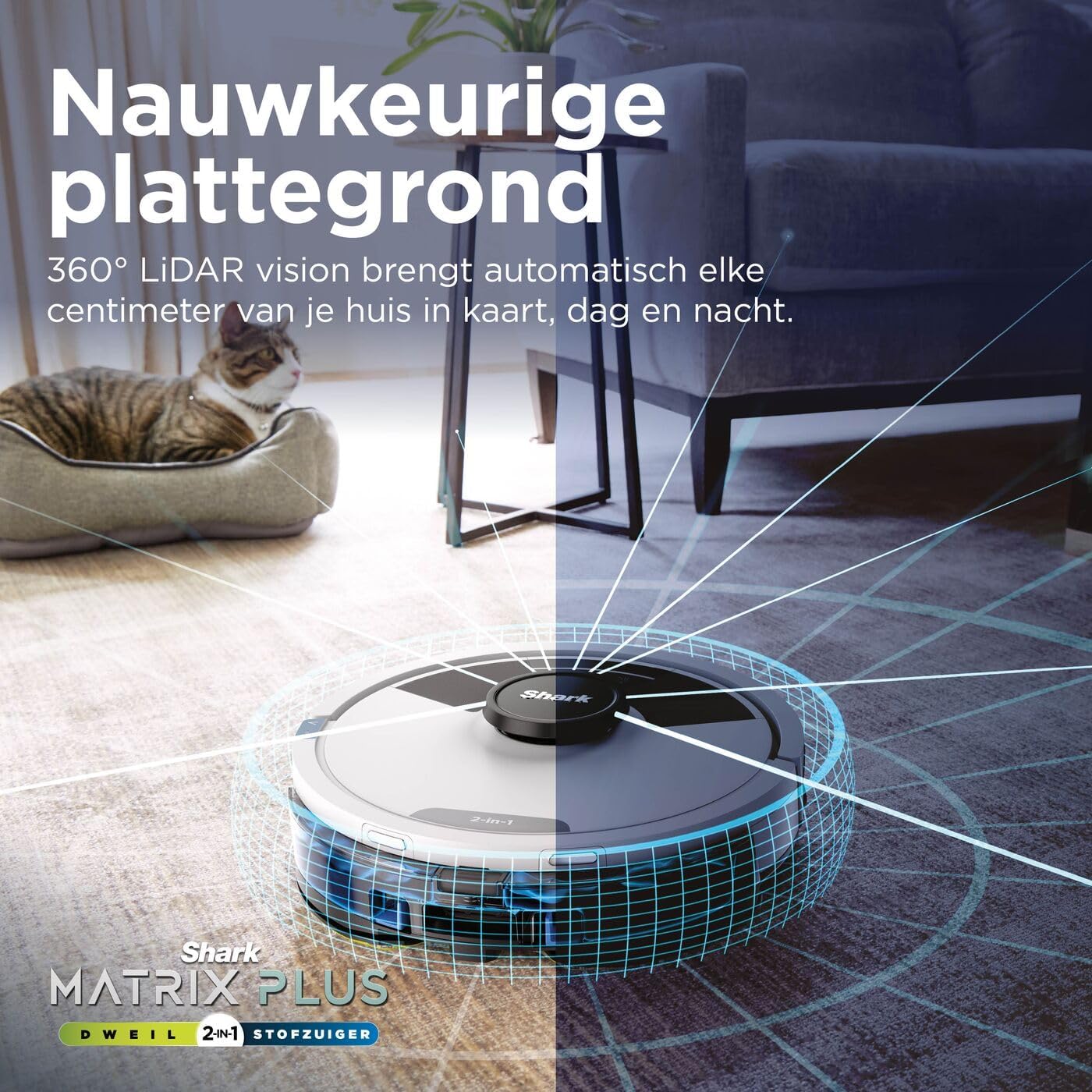Robotstofzuiger – Robotdweil – Automatische Stofzuiger – Dweilrobot – Vloerreiniger – 360° LiDAR Mapping – Anti Hair Wrap Borstels
