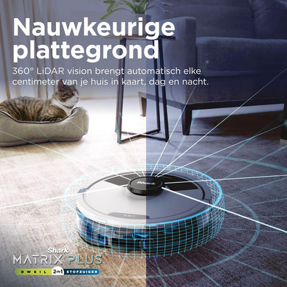 Robotstofzuiger – Robotdweil – Automatische Stofzuiger – Dweilrobot – Vloerreiniger – 360° LiDAR Mapping – Anti Hair Wrap Borstels